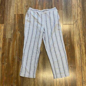 Chico's Size 1 Linen Blend Crop Pants